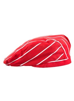 Buy Kitchen Catering Striped Cook Chef Hat Red 10 x 5 x 5cm in Saudi Arabia