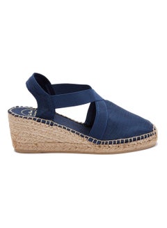 Buy Tabarca Elastic Strap Sandals Blue in UAE