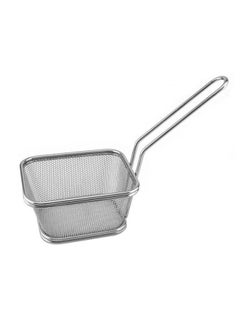 Buy French Fries Snack Holder Basket Silver 10x9x6.5cm in UAE