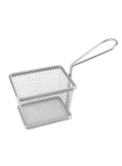 Buy French Fries Snack Holder Basket Silver 10x8x7.5centimeter in UAE