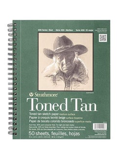 Buy Series Toned Tan Sketch Pad 50 Sheets Green in Saudi Arabia