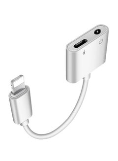 Buy Adapter for I-Phone 7 for Dual Audio Converter for I-Phone 8 7 Plus 10 X Charger Splitter Headphone Adapters White in Saudi Arabia