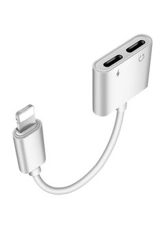 Buy Adapter for I-Phone 7 for Dual Audio Converter for I-Phone 8 7 Plus 10 X Charger Splitter Headphone Adapters White in Saudi Arabia