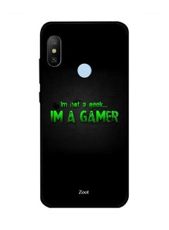 اشتري غطاء حماية واقٍ لهاتف شاومي ريدمي نوت 6 برو مطبوع عليه عبارة "Im Not A Geek Im A Gamer" في مصر