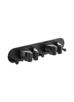 Buy Wall Mounted Grip Clips Broom Hanger Mop Holder Black 1kg in Saudi Arabia