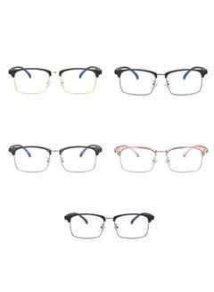 Buy unisex 5-Pair Half-Eye Eyeglasses Frames in Saudi Arabia