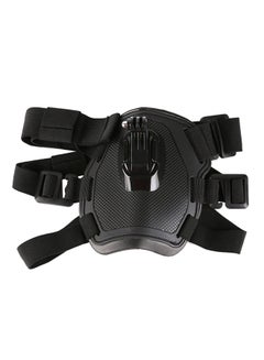 Buy Dog Fetch Harness Chest Strap With Camera Mount Black in UAE