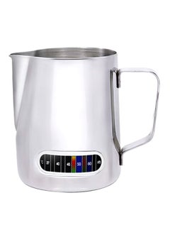 Buy Coffee Milk Frothing Pitcher With Built-In Thermometer Silver 510ml in Saudi Arabia
