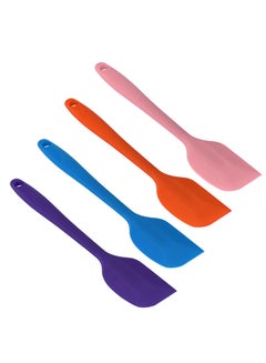 Buy 4 Piece Heat Resistant Flexible Silicone Spatulas Multicolour 25x20x3cm in Egypt