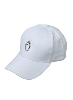 Buy Flat Baseball Hip-Pop Cap White in UAE