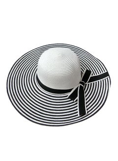 Buy Stripes With Bow Hat Black/White in Saudi Arabia