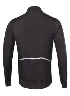 Buy Windproof Thermal Fleece Lined Winter Cycling Jacket Black/Red in Saudi Arabia