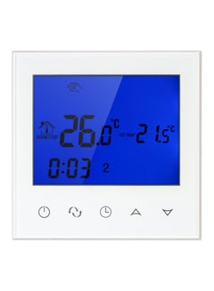 اشتري Programmable Thermostat With Smart Temperature Controller And Backlight LCD Touchscreen H2091 white في الامارات