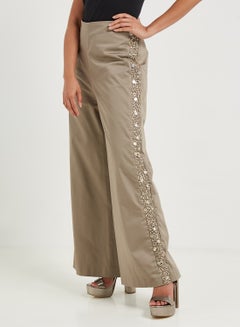 اشتري Sequin Star Pants Beige/Brown في الامارات