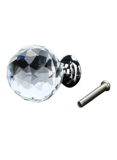 Buy Crystal Glass Diamond Knob Pull Handle Silver 4x3x3centimeter in Saudi Arabia
