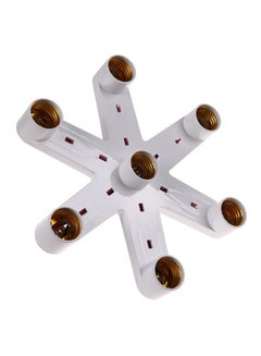 Buy Lamp Lights Base Socket Splitter Holder White/Brown 2 x 16centimeter in UAE