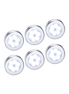 Buy 6 Pieces Motion Sensor Light White 8x37cm in Saudi Arabia