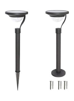 Buy 2 Pack Solar Garden Path Light Black/Clear in UAE