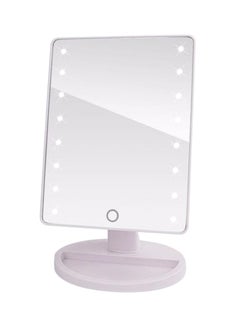 Buy 360 Rotation LED Light Mirror White 12x13centimeter in UAE