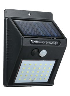 اشتري مصباح جداري يعمل بالطاقة الشمسية ومزود بجهاز استشعار الأشعة تحت الحمراء السلبي وعدد 30 مصباح LED أسود/ أبيض 13x13سم في الامارات