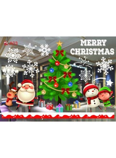 اشتري Christmas Decorations No Glue Static Wall Stickers متعدد الألوان 100 x 150cm سنتيمتر في الامارات