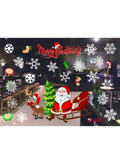 اشتري Christmas Decorations No Glue Static Wall Stickers متعدد الألوان 100 x 150cm سنتيمتر في الامارات