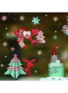 Buy Christmas Decoration Window Glass Stickers Multicolour in UAE