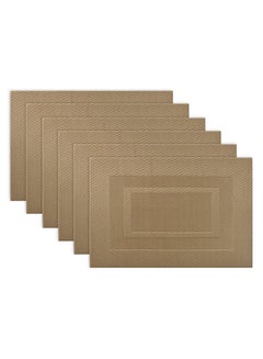 Buy Set Of 6 Double Border Place Mats Copper 13x17.75inch in Egypt