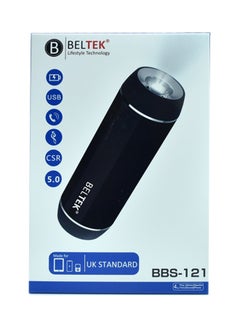 اشتري Bluetooth Speaker with LED Torch Light أسود 20x14x6 سنتيمتر في الامارات