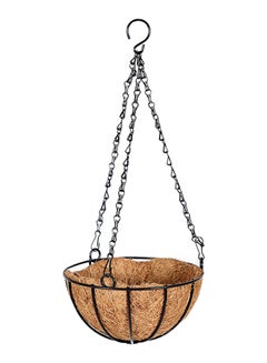 اشتري Outdoor Coconut Palm Hanging Baskets Flower Pot Brown/Black 10x0.1x10centimeter في السعودية