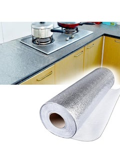 Buy Aluminum Foil Oil Proof Stickers Silver 60x5x5cm in UAE