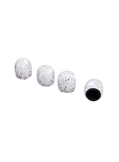 Buy 4-Piece Universal Rhinestone Wheel Valve Cap Cover in UAE