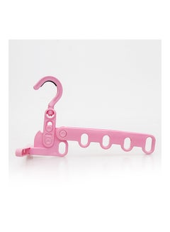 Buy 2-Piece Multifunctional Folding Hanger Pink 18 x 36cm in UAE