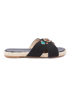 Buy Yaffa Comfort Sandals Black in UAE