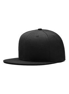 Buy Adjustable Snapback Solid Flat Visor Cap in UAE