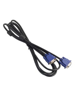 Buy SVGA VGA Monitor Extension Lead Male To Female PC Video Cable Black in Saudi Arabia