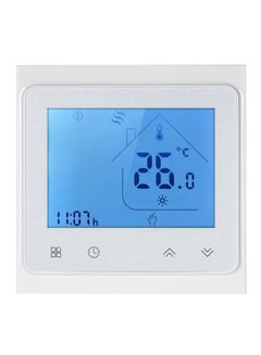 اشتري Programmable Electric Heating Touch Screen Thermostat H22277W White في الامارات