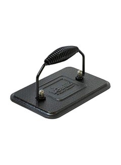 Buy Cast Iron Grill Press Black 6.75x3.5inch in UAE