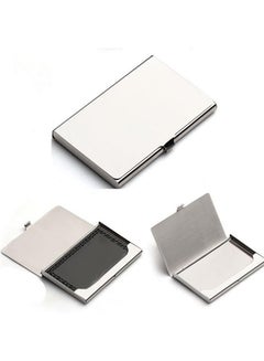 Buy Ultra-Thin Business Aluminium Card Case Holder 9.3x5.7x0.7cm Clear in UAE