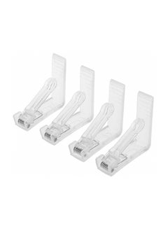 Buy Set Of 4 Portable Tablecloth Clip Clamp Holder White 57grams in Saudi Arabia