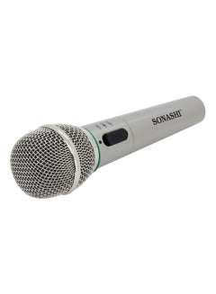 Buy 2-In-1 Dynamic Wired & Wireless Microphone SMP-302 Silver in UAE