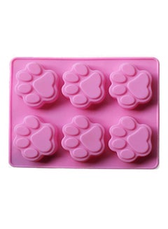 اشتري Cat Paw Print Silicone Cookie Cake Candy Chocolate Mold Soap لون وردي في الامارات