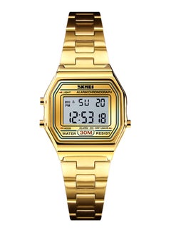 اشتري ساعة يد رقمية بسوار معدني مقاومة للماء قياس 1416 - 27 مم - ذهبي للنساء في السعودية