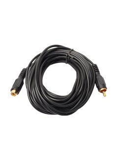 Buy RCA Male To RCA Female Audio Composite Extension Cable Black in UAE