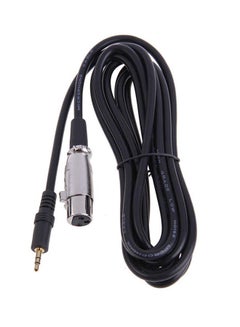 Buy XLR 3-Pin Female To Right Angle Cable Connector Black in UAE