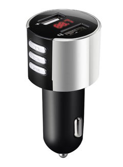 Buy USB Bluetooth Wireless FM Transmitter Car Charger Silver/Black in UAE