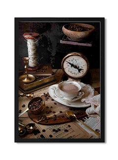 Buy Tea Cup And Saucer Wall Art Painting Multicolour 32x22x2centimeter in Saudi Arabia