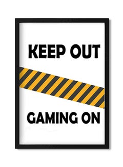 اشتري لوحة فنية لديكور الحائط مطبوعة بعبارة "Keep Out Gaming On" متعدد الألوان 32x22x2سم في السعودية