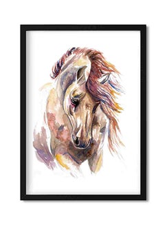 Buy Horse Wall Art Painting Multicolour 32x22x2centimeter in Saudi Arabia