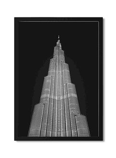 Buy Architecture Building Burj Khalifa 337933 Wall Art Painting Multicolour 32x22x2cm in Saudi Arabia